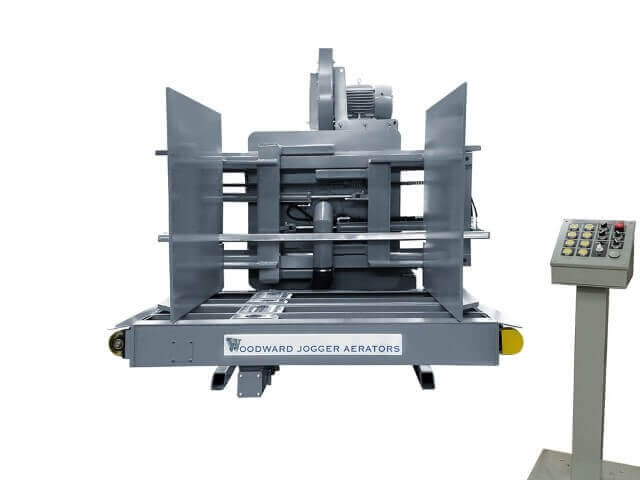 Industrial Pile Turner FL Series in dark gray with control panel, available at Woodward invented the Pile Turner and Jogger Aerator over 63 years ago, and has over 5,000.