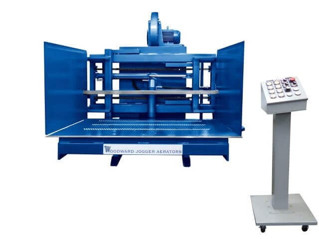 FLP Series-blue machine by Woodward, inventor of the Pile Turner and Jogger Aerator, available for over 63 years with 5,000 installations.