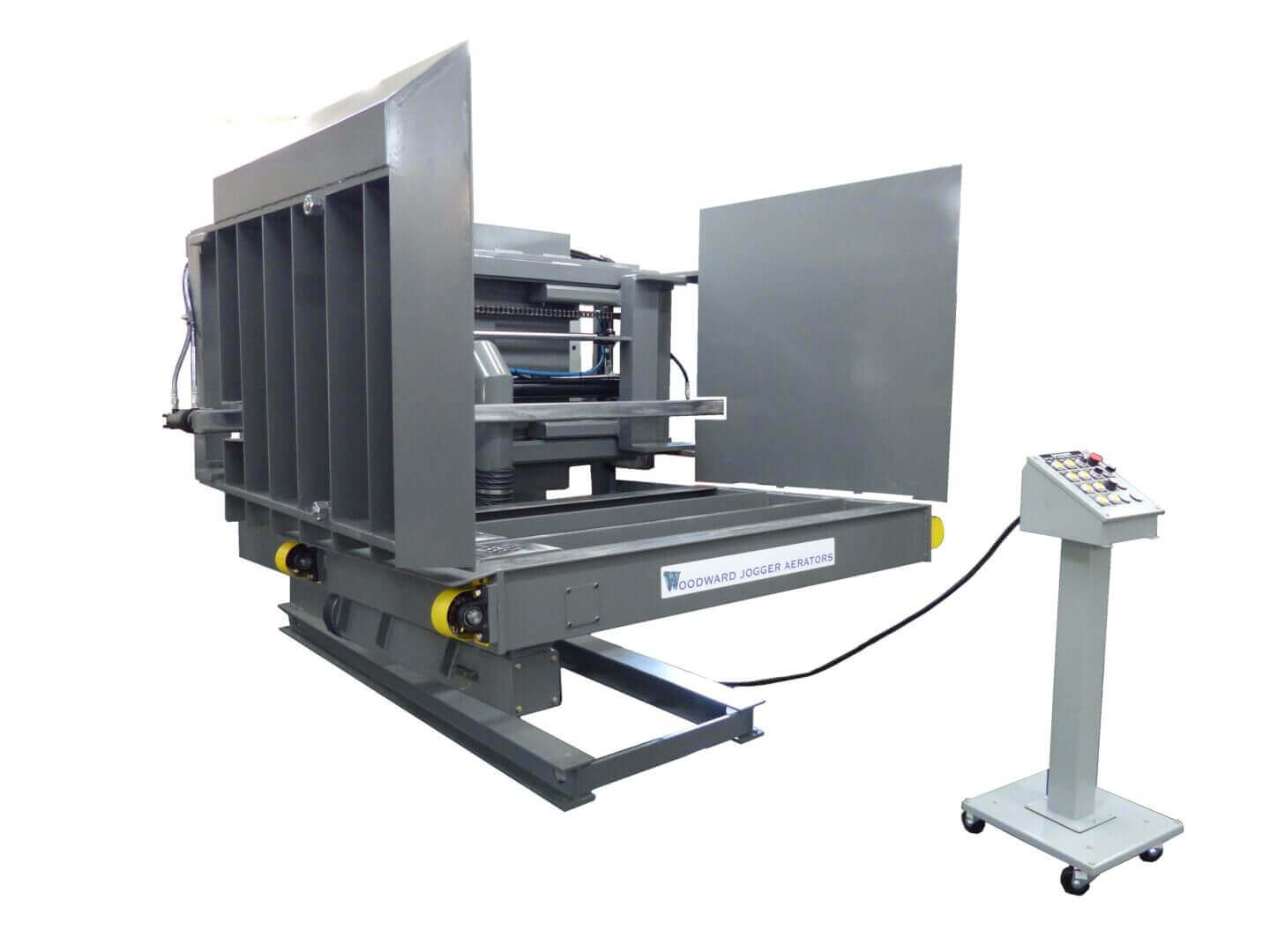 Industrial Pile Turner and Jogger Aerator machine, exclusively from Woodward, invented over 63 years ago, with over 5,000 units sold.